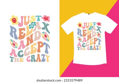 Retro wavy t shirt design