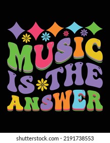 Retro Wavy T-shirt Design  Vector