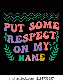 Retro Wavy T-shirt Design  Vector