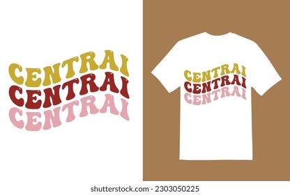 Retro wavy tshirt design vector file.