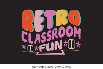 Retro wavy t-shirt unique design and vector groovy vibes modern vintage classic designs bold colors cool graphics funky designs, creative contemporary retro fashion statement font designer 