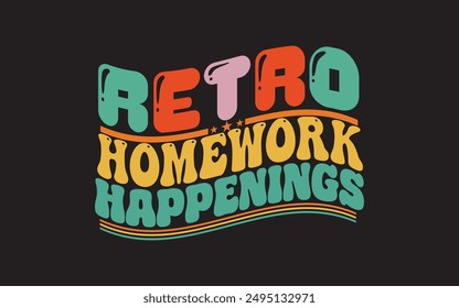 Retro wavy t-shirt unique design and vector groovy vibes modern vintage classic designs bold colors cool graphics funky designs, creative contemporary retro fashion statement font designer 