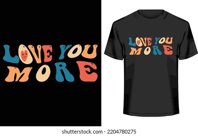 Diseño de camisetas con tipografía ondulada retro 