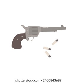 Retro weapons with bullets from the Wild West