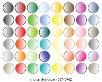 retro web buttons, vector art illustration; more buttons in my gallery