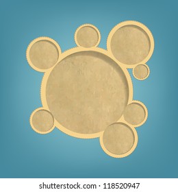 Retro Web Design Bubbles With Gradient Mesh, Vector Illustration