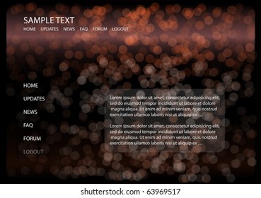 Retro  web design template - Vector vintage flare  layout background