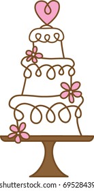 retro wedding cake