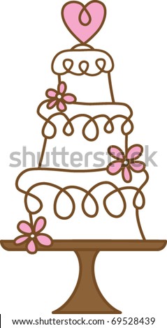 retro wedding cake