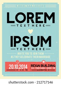 Retro Wedding Invitation