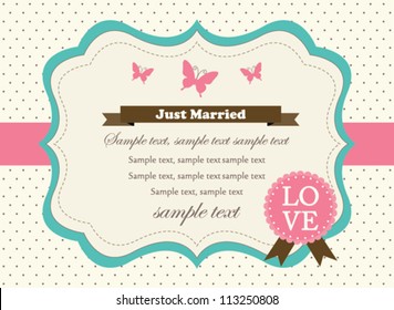 Retro Wedding Invitation Card