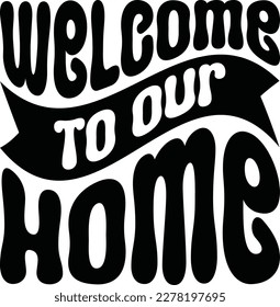 Retro Welcome Sign T-shirt Design, Vector