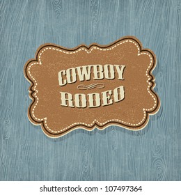 Retro western classic label. Vector illustration, EPS10