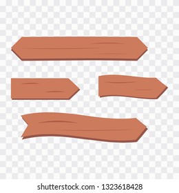 Retro western signs with empty space on wood. Wooden sign set