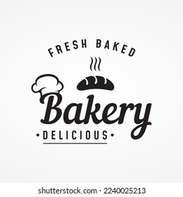 Retro wheat bread logo template. Badge for bakery, home made bakery, restaurant or cafe, patisserie, business.