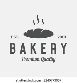 Retro wheat bread logo template. Badge for bakery, home made bakery, restaurant or cafe, patisserie, business.