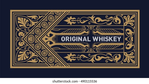 Retro Whiskey Label Vector Stock Vector (Royalty Free) 490115536 ...