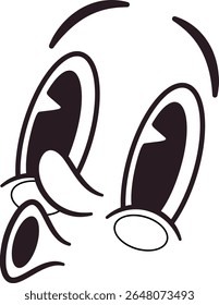 Retro whistling emoji face animation