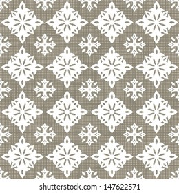 retro white big small star shaped elements in rows on gray brown background abstract geometric seamless pattern 