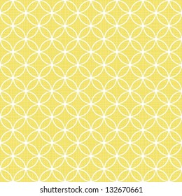 retro white circles in rows on sunny yellow background abstract geometric seamless pattern