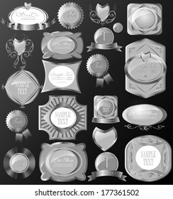 Retro white gold label/can be used for invitation, congratulation or website layout vector