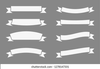 Retro white ribbons