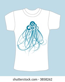 retro white t-shirt design