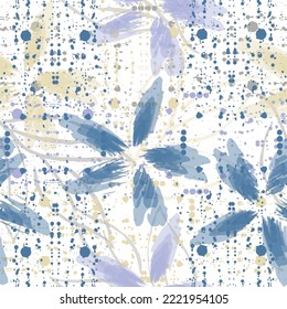 Retro wild flower pattern in the many kind of florals. Botanical Motifs scattered random. Seamless vector texture. For fashion prints. Printing with in hand drawn style on white background.