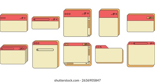 Retro Windows Frame Set Collection