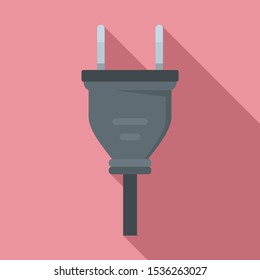 Retro wire plug icon. Flat illustration of retro wire plug vector icon for web design