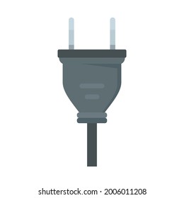 Retro wire plug icon. Flat illustration of retro wire plug vector icon isolated on white background