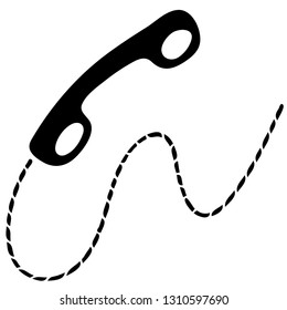 Retro wired Handset icon