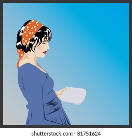Retro woman