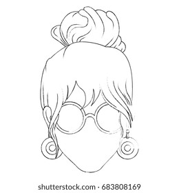 Retro woman cartoon