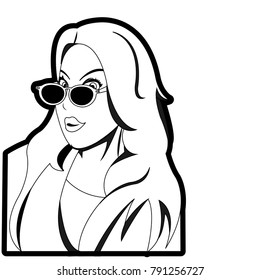 Retro woman design