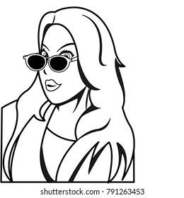 Retro woman design