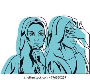 Retro woman design