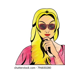 Retro woman design