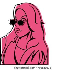 Retro woman design