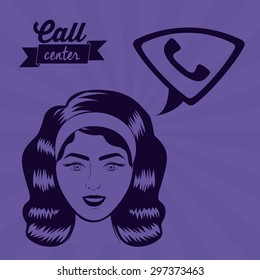 Retro Woman digital design, vector illustration eps 10