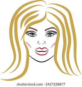 Retro Woman Fashion Icon. 60's Mod Style Inspired. Vector Line Art.