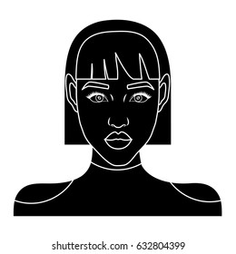 retro woman icon
