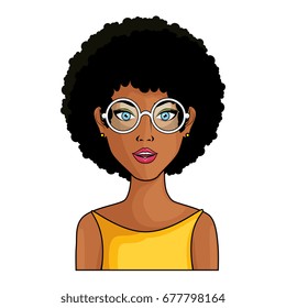 Retro woman icon