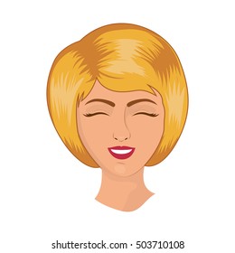 retro woman smiling