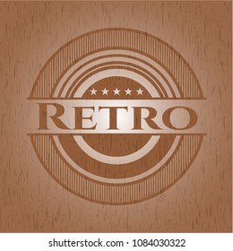  Retro retro wooden emblem