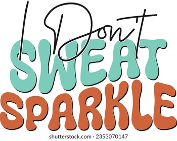 Retro Workout Gym Fitness Sublimation Typographic Design. Gymnastic Wavy Clothing Vector for Ready Printing on T-shirt, bag, pillow and more.