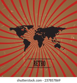 retro World Map