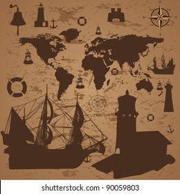 Retro World Map
