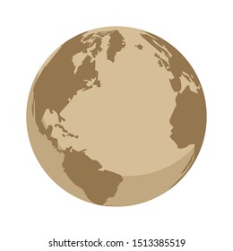 retro world map navigation icon vector illustration design