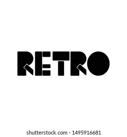 Retro write style with black color